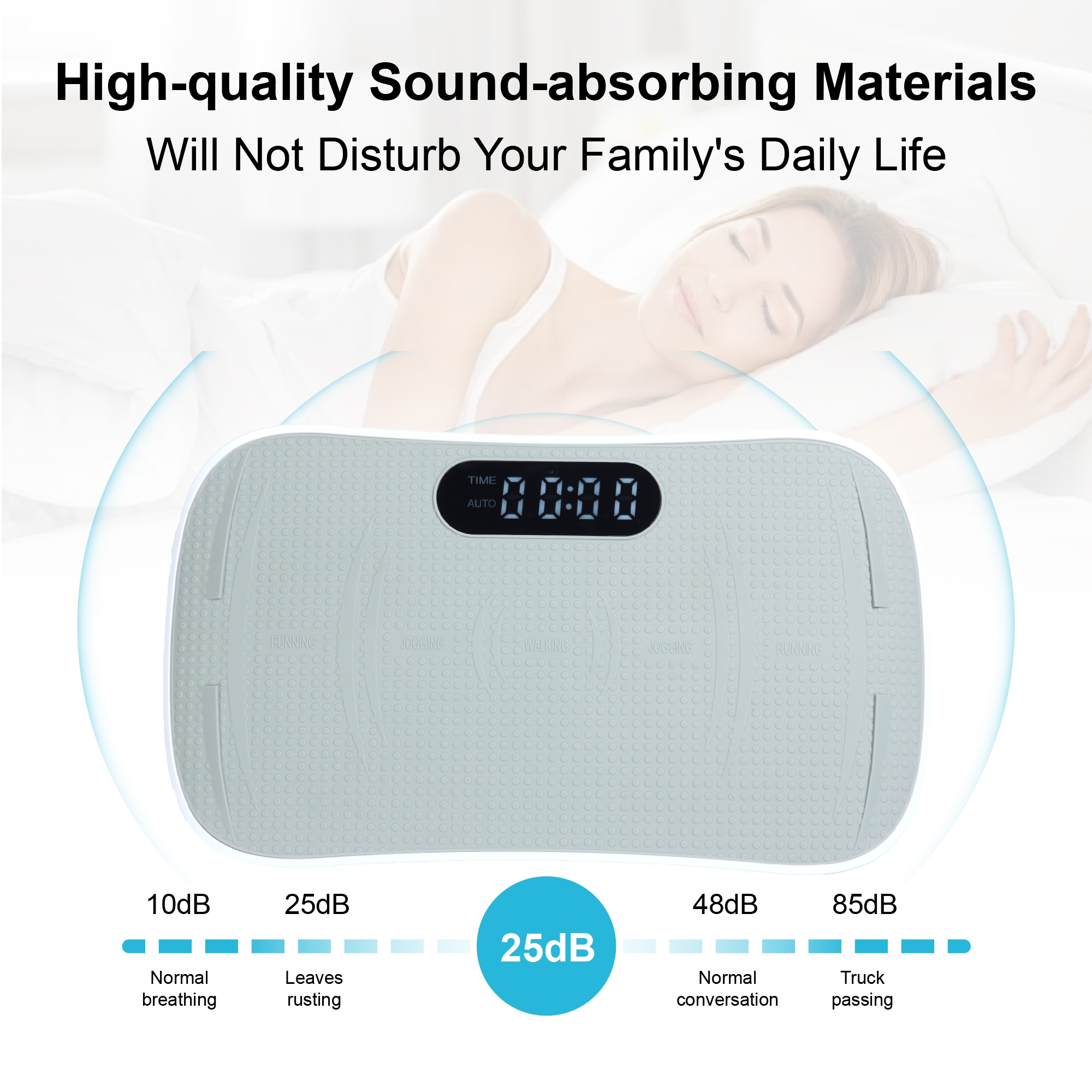 Silent Vibration Platform Crazy Fitness Massage 10-Frequency Weight Loss & Fat Burner Body Shaking Machine For Unisex Grey033_voghion.com